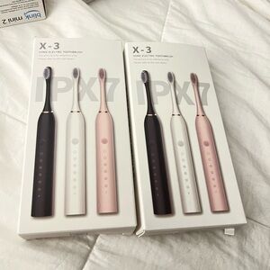 X-3 Sonic Electric Toothbrush Set - Black, White, Pink